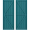 Ekena Millwork Americraft 6-Board Wood 2 Equal Panel Frmd Board-n-Batten Shutters w/Dbl Z-Bar, ARW102BF621X45ANH, PR ARW102BF621X45ANH - alternate 1